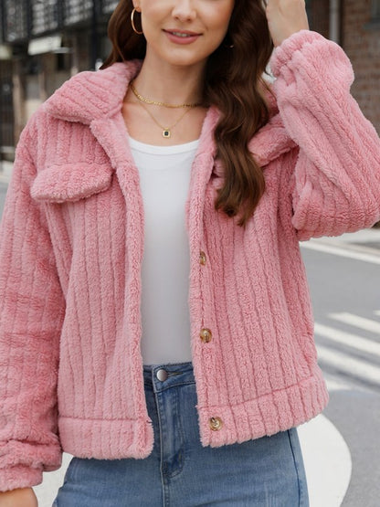 Women Spring/Fall Outerwear Vintage Split Joint Plain Long Sleeve Shawl Collar Jacket