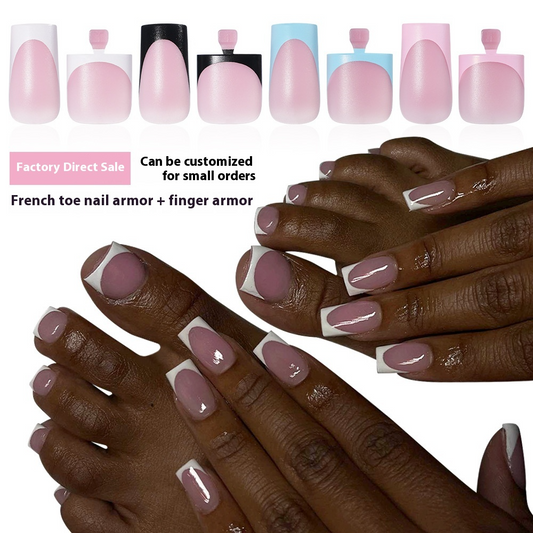 Nail Tips French press on nails toenails Square Nail Pieces 60 Pieces Bag (MOQ=3)