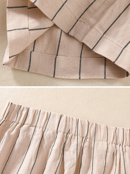 Women Striped Long Pants Casual Spring/Fall Trousers