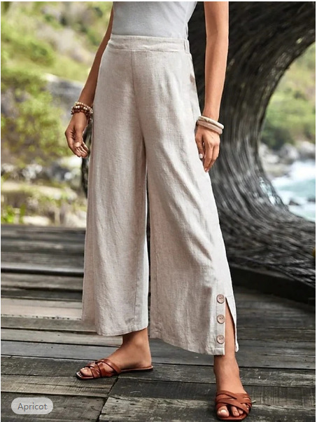 Women Plain Ankle Pants Pants Vintage Spring/Fall Trousers